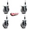 Service Caster 5'' Semi Steel Swivel 7/8'' Expanding Stem Caster Set 2 Total Lock Brakes, 4PK SCC-EXTTL20S515-SSR-2-S-2-78 - alternate 2
